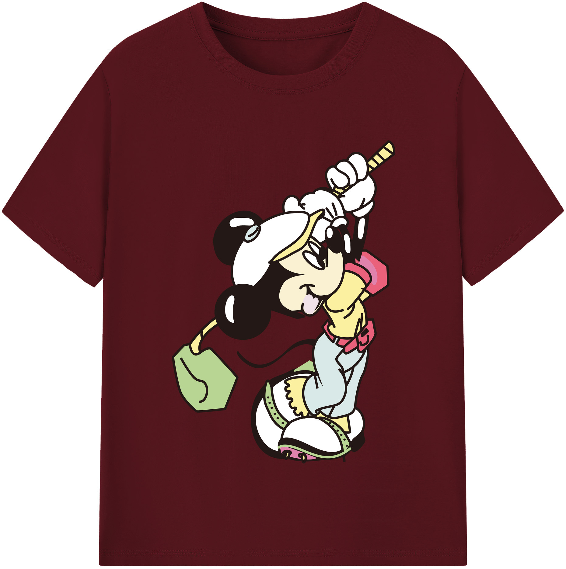 （画像用） ミッキーマウス Mickey Mouse 綿100％半袖Tシャツ（フロントプリント）